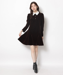 Rirandture(リランドチュール) |ベルベットカラーミニワンピース