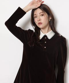 Rirandture(リランドチュール) |ベルベットカラーミニワンピース