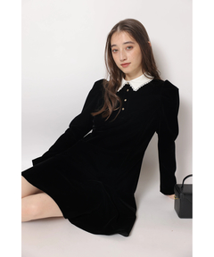 Rirandture(リランドチュール) |ベルベットカラーミニワンピース