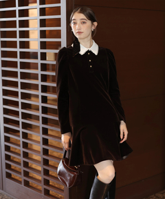 Rirandture(リランドチュール) |ベルベットカラーミニワンピース