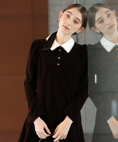 Rirandture(リランドチュール) |ベルベットカラーミニワンピース