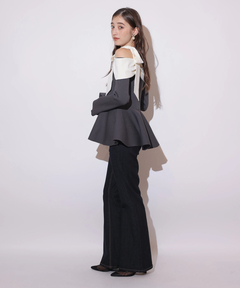 Rirandture(リランドチュール) |[WEB LIMITED]オフショルリボンドッキングニット