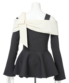 Rirandture(リランドチュール) |[WEB LIMITED]オフショルリボンドッキングニット