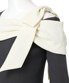 Rirandture(リランドチュール) |[WEB LIMITED]オフショルリボンドッキングニット