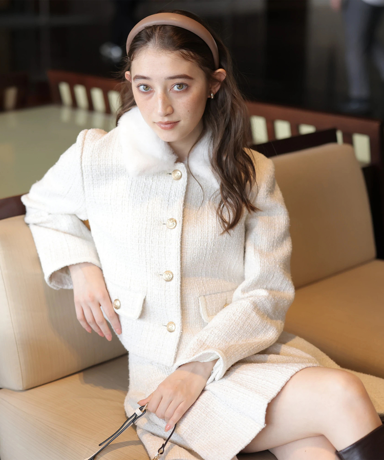 ファーカラーツィードジャケット | ジャケット | Rirandture（リランド