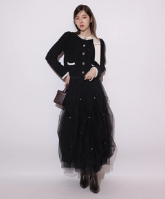 Rirandture(リランドチュール) |パールタッキングチュールスカート