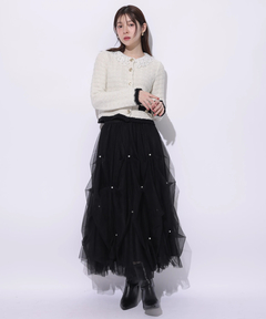 Rirandture(リランドチュール) |パールタッキングチュールスカート