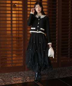 Rirandture(リランドチュール) |パールタッキングチュールスカート