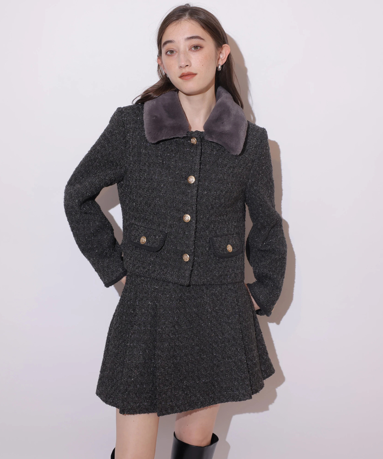 ファーカラーツィードジャケット | ジャケット | Rirandture（リ