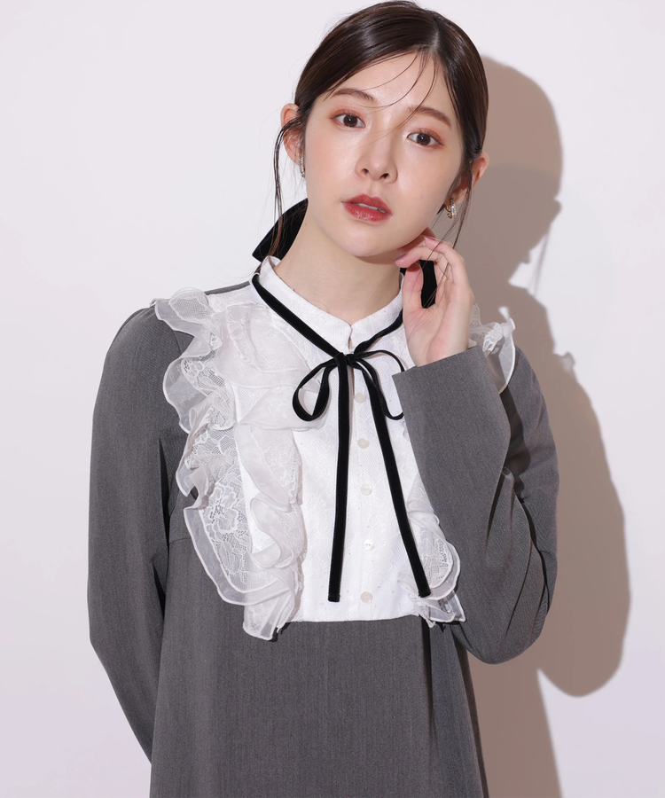 Rirandtureルミネ新宿店限定》レースラッフルミニワンピース