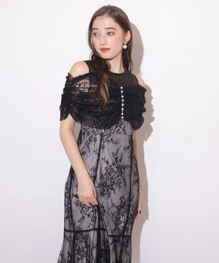 オフショルレースマーメイドワンピース | ドレス | Rirandture（リ