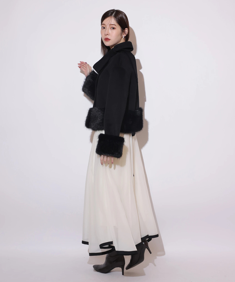 Rirandture♡長袖エアリードッキングワンピース♡チャコールグレーMサイズ