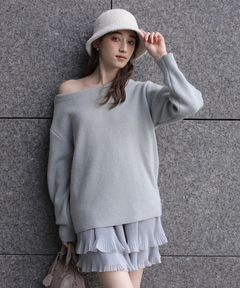 新品未使用タグ付　アルページュストーリー　カラーボイルAラインワンピース 新品タグ付き】Arpege story カラーボイルAラインワンピース