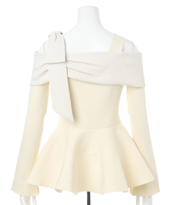 Rirandture(リランドチュール) |【Arpege story限定】オフショルリボンドッキングニット