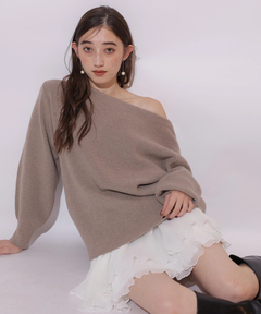 オフネックニット×フリルスカートSET | セットアップ | Rirandture（リ