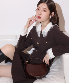 Rirandture(リランドチュール) |レースカラーミニニットワンピース