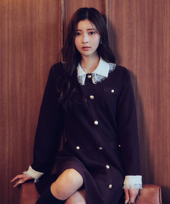 Rirandture(リランドチュール) |レースカラーミニニットワンピース