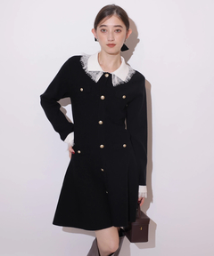 Rirandture(リランドチュール) |レースカラーミニニットワンピース