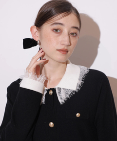 Rirandture(リランドチュール) |レースカラーミニニットワンピース