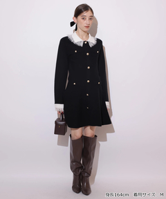 Rirandture(リランドチュール) |レースカラーミニニットワンピース