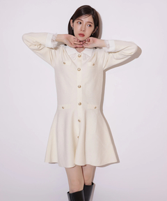 Rirandture(リランドチュール) |レースカラーミニニットワンピース