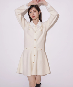 Rirandture(リランドチュール) |レースカラーミニニットワンピース