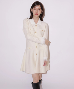 Rirandture(リランドチュール) |レースカラーミニニットワンピース