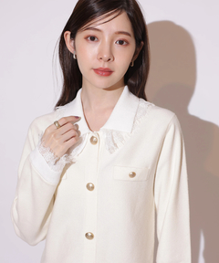 Rirandture(リランドチュール) |レースカラーミニニットワンピース