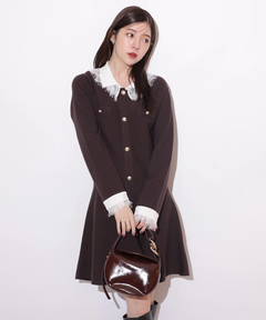 Rirandture(リランドチュール) |レースカラーミニニットワンピース