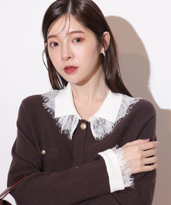 Rirandture(リランドチュール) |レースカラーミニニットワンピース