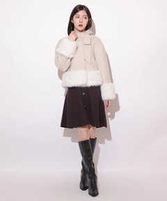 Rirandture(リランドチュール) |レースカラーミニニットワンピース