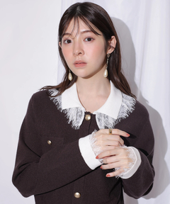 Rirandture(リランドチュール) |レースカラーミニニットワンピース