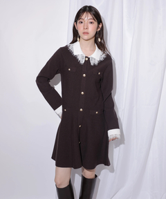 Rirandture(リランドチュール) |レースカラーミニニットワンピース