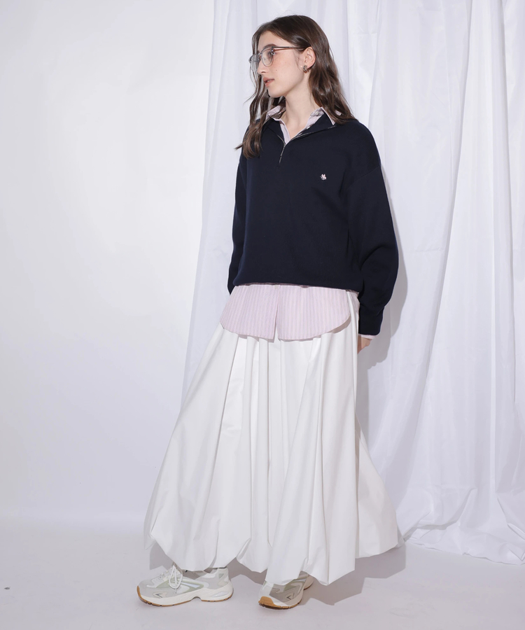 新品リランドチュール　ポロ〈POLO BCSコラボ〉ハーフジップニット　グレー Arpege story限定】POLO BCSコラボハーフジップニット | ニット