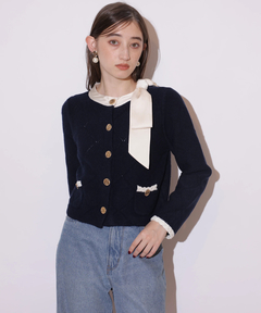 Rirandture(リランドチュール) |【Arpege story限定】〈MARIEBELLEコラボ〉Ribbon Knit Jacket