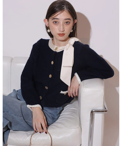 Rirandture(リランドチュール) |【Arpege story限定】〈MARIEBELLEコラボ〉Ribbon Knit Jacket