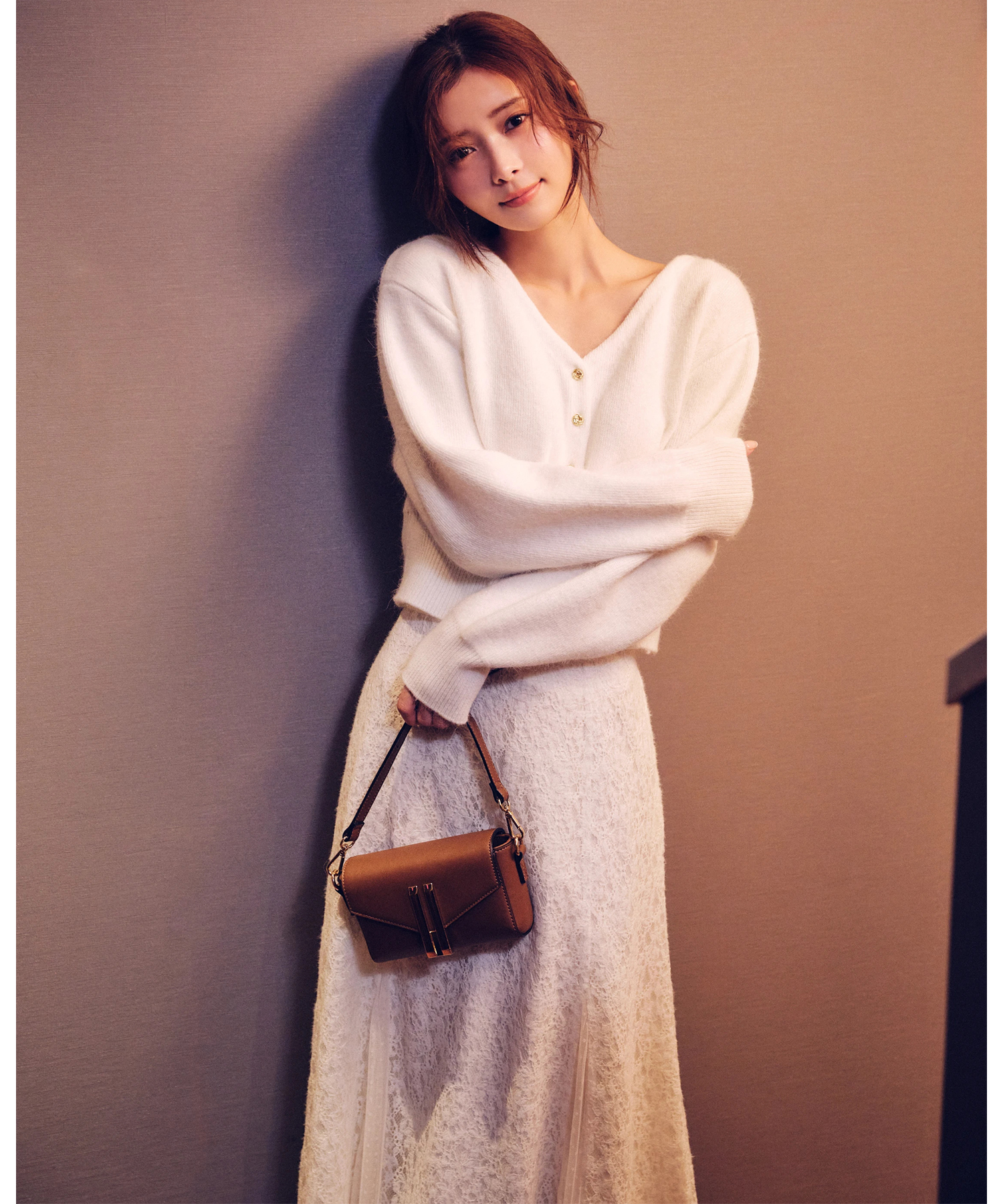 2WAYアンゴラニット×レーススカートセット | セットアップ