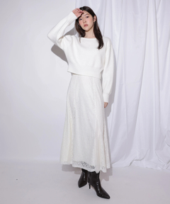 Rirandture(リランドチュール) |2WAYアンゴラニット×レーススカートセット