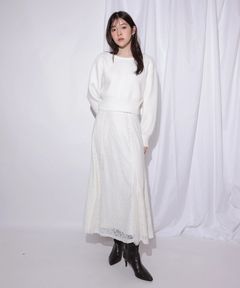 Rirandture(リランドチュール) |2WAYアンゴラニット×レーススカートセット