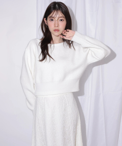 Rirandture(リランドチュール) |2WAYアンゴラニット×レーススカートセット