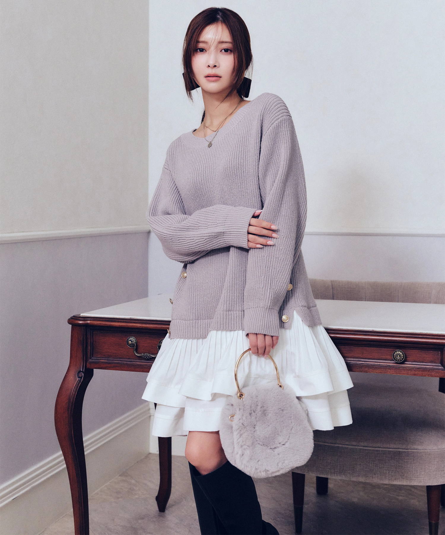 ティアードドッキングチュニックワンピース | ワンピース | Rirandture