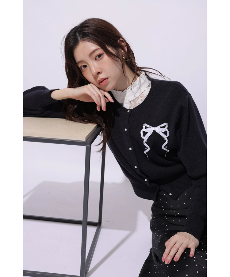 リボンテープ刺繍カーディガン | カーデ | Rirandture（リランド