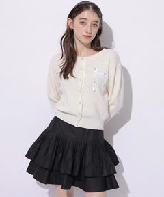 Rirandture(リランドチュール) |リボンテープ刺繍カーディガン