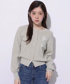 Rirandture(リランドチュール) |リボンテープ刺繍カーディガン