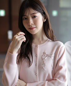 Rirandture(リランドチュール) |リボンテープ刺繍カーディガン