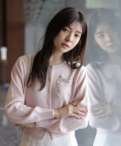 Rirandture(リランドチュール) |リボンテープ刺繍カーディガン