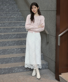 Rirandture(リランドチュール) |リボンテープ刺繍カーディガン