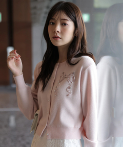 Rirandture(リランドチュール) |リボンテープ刺繍カーディガン