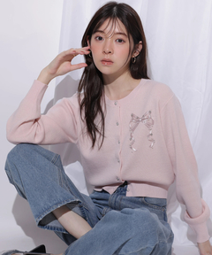 Rirandture(リランドチュール) |リボンテープ刺繍カーディガン