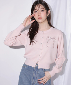 Rirandture(リランドチュール) |リボンテープ刺繍カーディガン